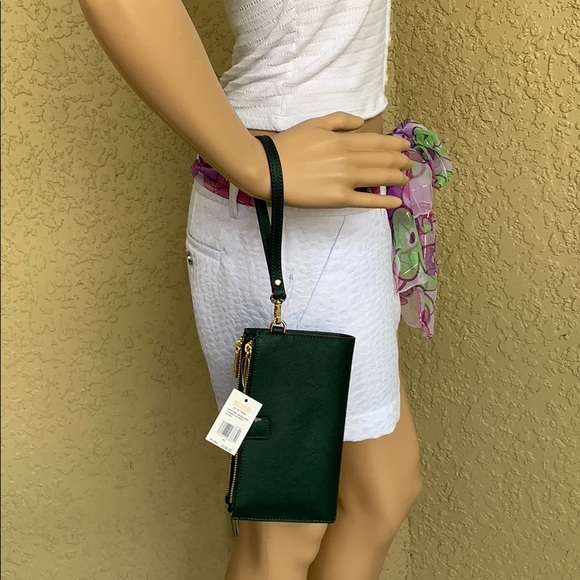 MICHAEL KORS LG DOUBLE ZIP WRISTLET RACING GREEN - Picture 13 of 16